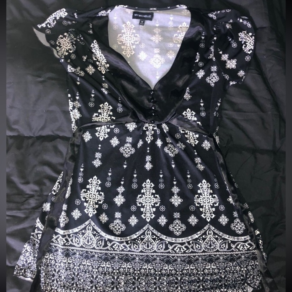 Black mini dress